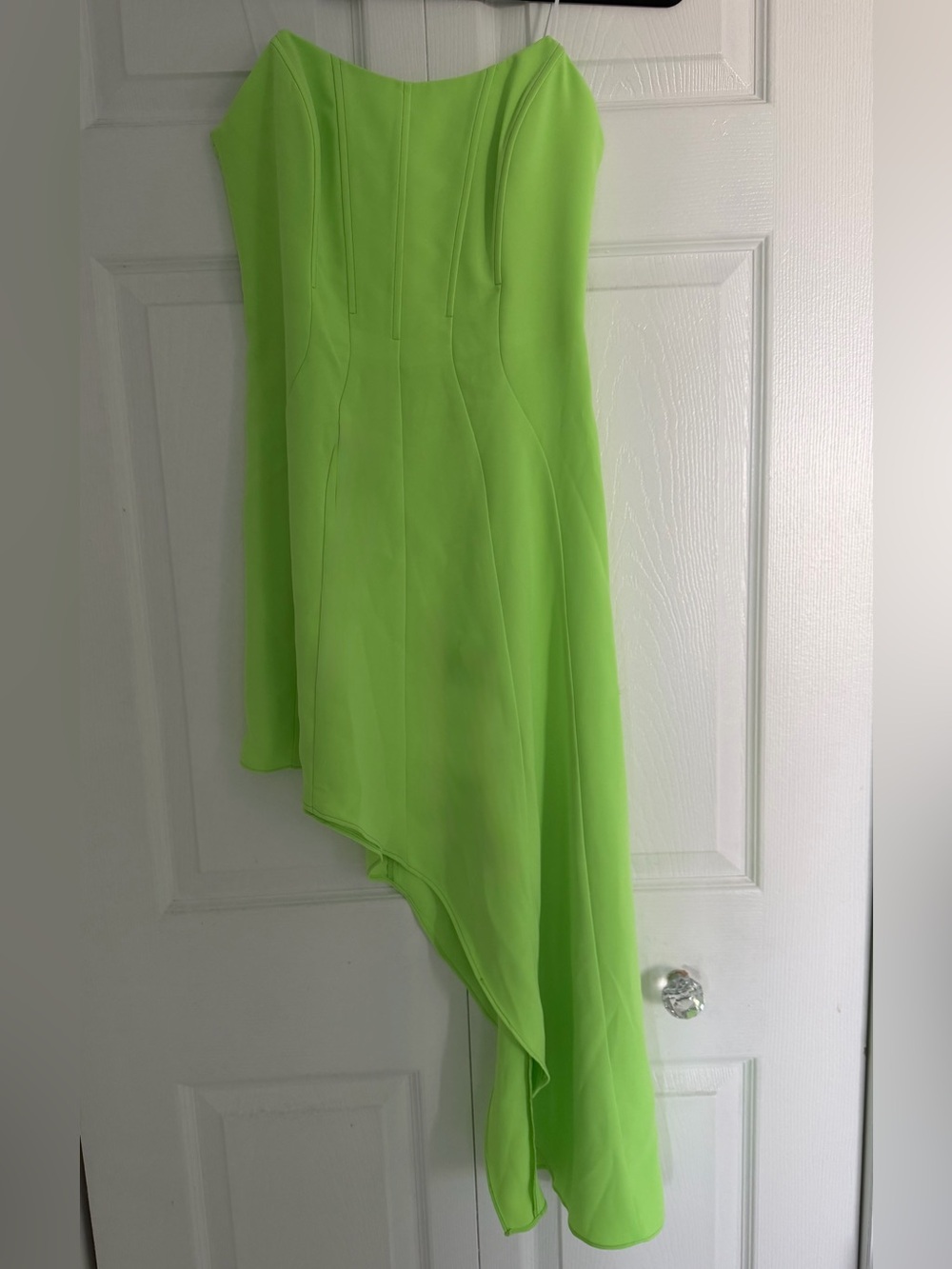 Amanda Uprichard Lime Asymmetrical Dress